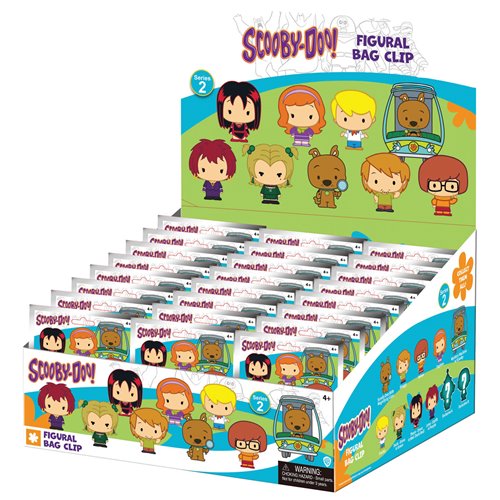 Scooby-Doo Series 2 3D Foam Bag Clip Display Case of 24