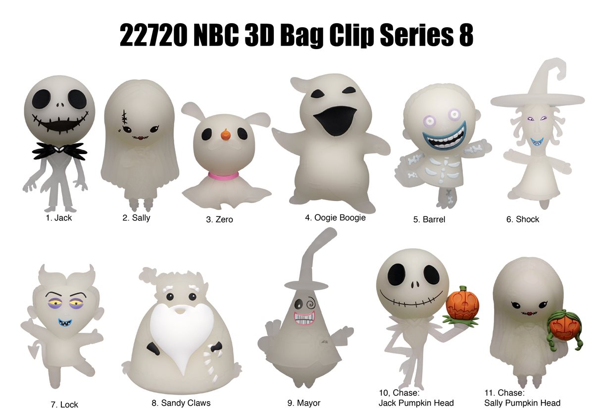 Disney The Nighmare Before Christmas 6 Plush Clip Figures, Jack  Skellington, Sally, Oogie and Zero, Pack of 4