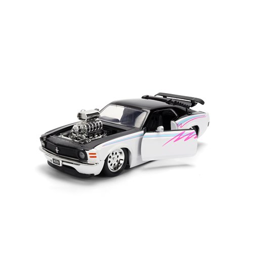 Bigtime Muscle 1970 Ford Mustang Boss 429 Glossy White 1:24 Scale Die-Cast Metal Vehicle