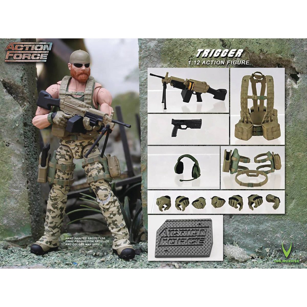 1/12 6inches Valaverse Action Force Action Figure Desert Gear Pack Anime  Model For Gift Free Shipping