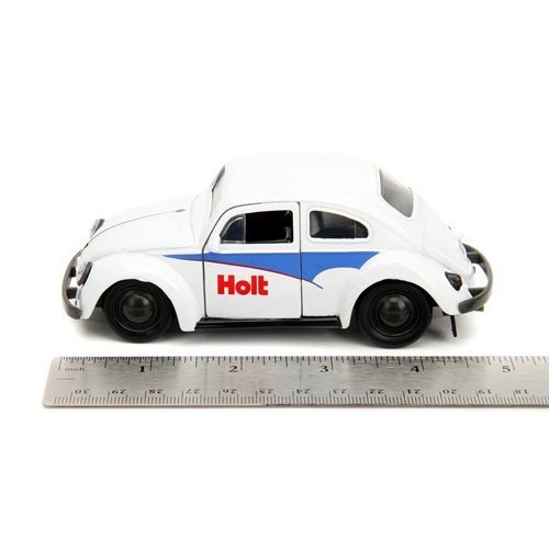 Punch Buggy 1950 Volkswagen Beetle White 1:32 Scale Die-Cast Metal Vehicle with Boxing Gloves