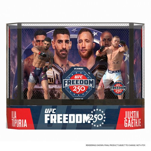 UFC SportsPicks Ilia Topuria vs Justin Gaethje Freedom 250 7-Inch Scale Posed Figure 2-Pack