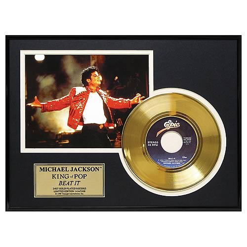 Michael Jackson Beat It Framed Gold Record