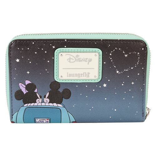 Mickey and Minnie Date Night Drive-In Zip-Around Wallet