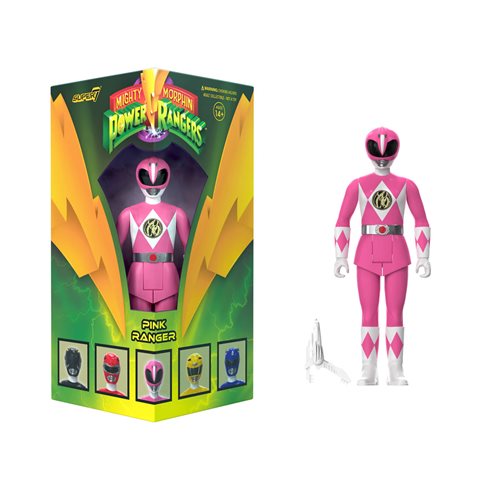 Mighty Morphin Power Rangers Pink Ranger Triangle Box 3 3/4-Inch ReAction Figure - SDCC Exclusive