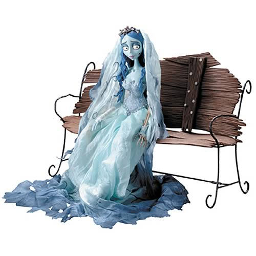 Corpse Bride Emily and Bench Doll Collector's Set