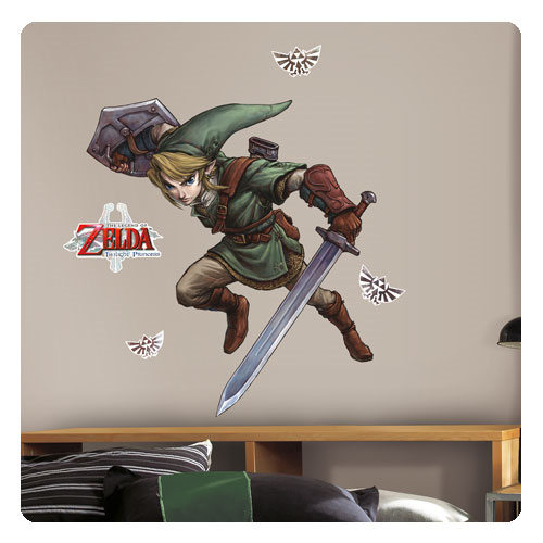 Link Legend Of Zelda 3D Smashed Wall Sticker Decal Home Decor Art Mural J589