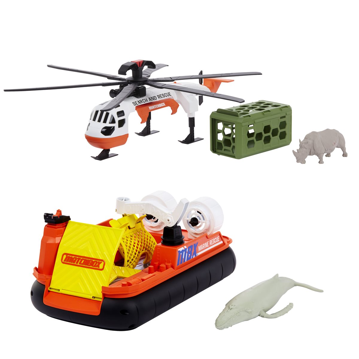Matchbox Rescue Adventure - Set Salvataggio Safari Con Barca E Balena