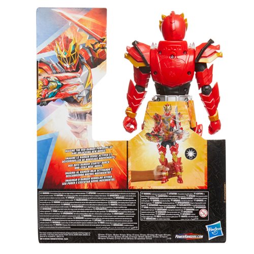 Power Rangers Dino Fury Spiral Strike Red Ranger 12-inch Electronic Spinning and Light FX Action Fig