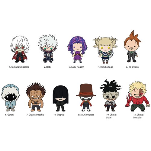 My Hero Academia Series 10 3D Foam Bag Clip Display Case of 24