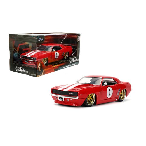 Fast and Furious 1969 Chevrolet Camaro Red 1:24 Scale Die-Cast Metal Vehicle