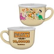 The Flintstones Party Like It's 10,000 BC 24 oz. Ceramic Soup Mug with Vented Lid