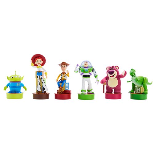 Toy Story Mini Robots Story Pack 6 Toy Story Robots with Base - Buzz Lightyear, Woody, Lotso, Alien,