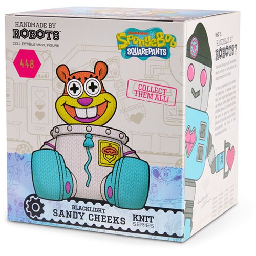 SpongeBob SquarePants Sandy Cheeks #448 Black Light Handmade by Robots Vinyl Figure