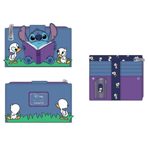 Lilo & Stitch Story Time Stitch with Duckies Flap Wallet