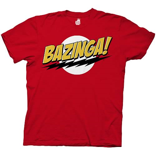 Big Bang Theory Bazinga Red T-Shirt - Entertainment Earth