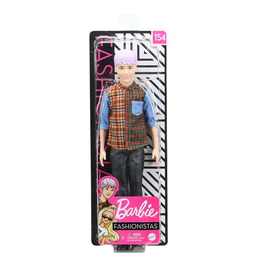 Barbie Ken Fashionistas Doll #154 with Sculpted Purple Hair