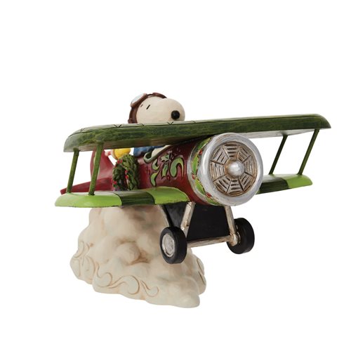 Peanuts Snoopy Flying Ace Plane Special Christmas Deliveries by Jim Shore Statue