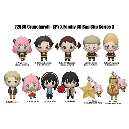 Spy x Family Series 3 3D Foam Bag Clip Display Case of 24