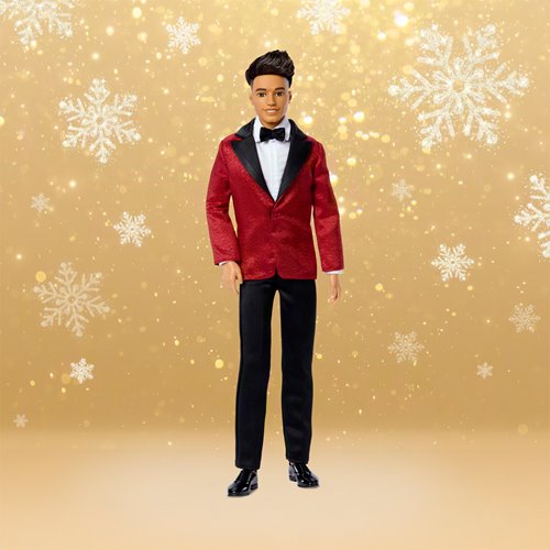 Barbie 2026 Holiday Ken Doll with Dark Brown Hair