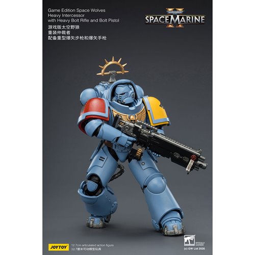Joy Toy Warhammer 40,000 Space Marines Game Edition Space Wolves Intercessor Rifle & Pistol 1:18 Sca
