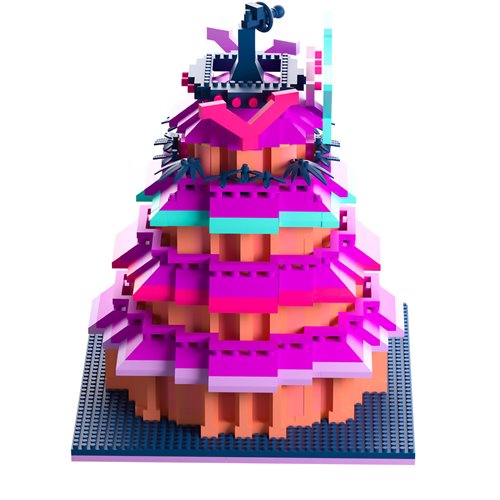 Hazbin Hotel V Tower Miniature Brickset