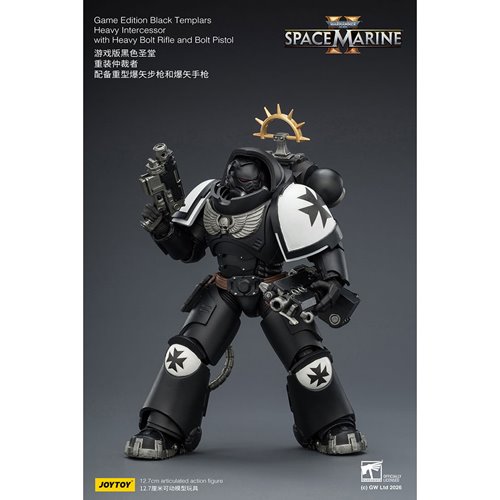 Joy Toy Warhammer 40K Space Marines Game Edition Black Templars Intercessor Bolt Rifle & Pistol 1:18