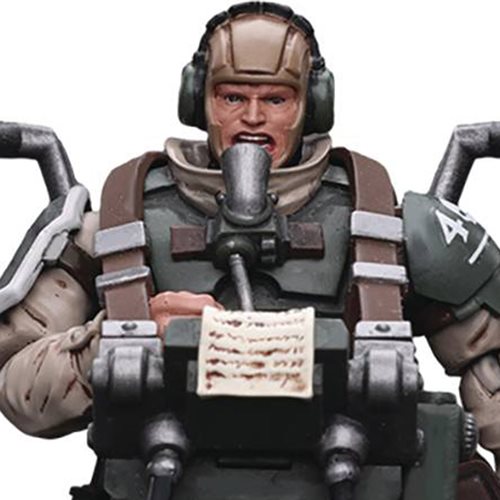 Joy Toy Warhammer 40,000 Astra Militarium Cadian Command Squad Veteran with Master Vox 1:18 Scale Action Figure