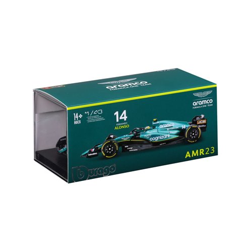 Formula 1 Aston Martin AMR23 (2023) Fernando Alonso #14 Die-Cast Metal 1:43 Scale Vehicle