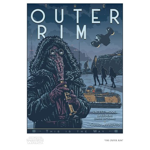 Star Wars: The Mandalorian The Outer Rim by J. Sniatecki Paper Giclee Art Print