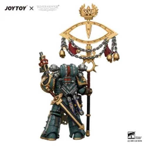Joy Toy Warhammer Horus Heresy Sons of Horus Maloghurst the Twisted Legion Standard & Bolter 1:18 Sc
