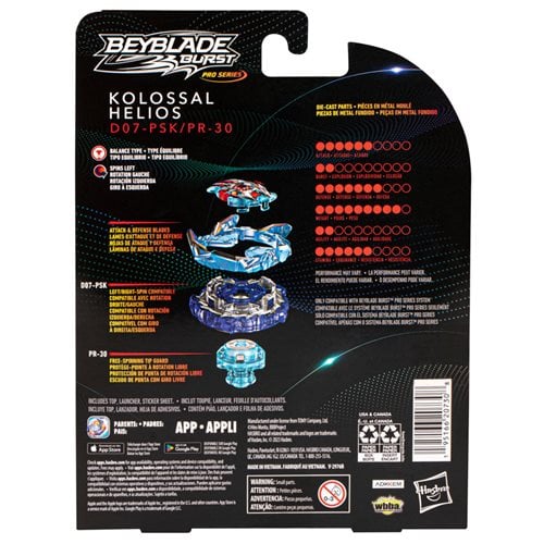 Beyblade Burst Pro Series Kolossal Helios Beyblade Starter Pack Top