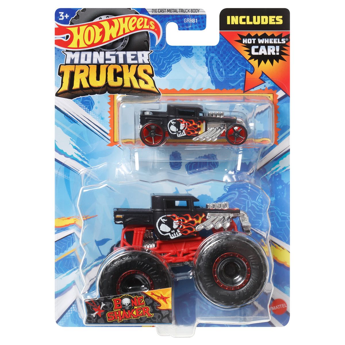 Hot Wheels 2022 - Monster Trucks 2 Pack - Bone Shaker Monster - Dark R –  KMJ Diecast II