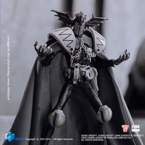 Judge Dredd Judge Fear Black and White 1:18 Scale Exquisite Mini Action Figure - Previews Exclusive