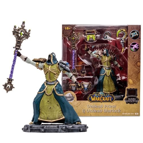 World of Warcraft Wave 1 Undead Priest Warlock Common 1:12 Scale Posed Figure