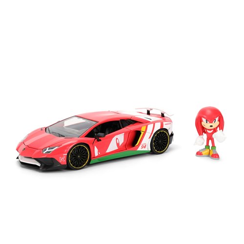 Hollywood Rides Sonic the Hedgehog Classic Lamborghini Aventador SV 1:24 Scale Die-Cast Metal Vehicl