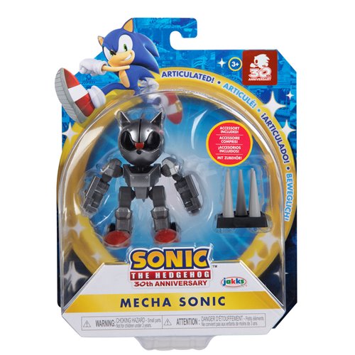 Sonic the Hedgehog Wave 19 Mecha Sonic with Spike Trap 4-Inch Action Figure