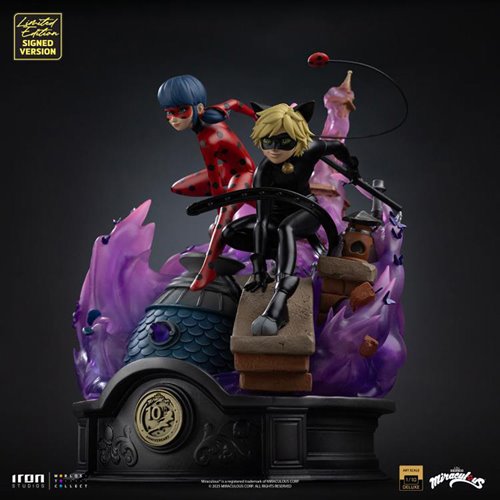 Miraculous Ladybug And Cat Noir 10th Anniversary Signed Edition 1:10 Deluxe Art Scale Limited Editio
