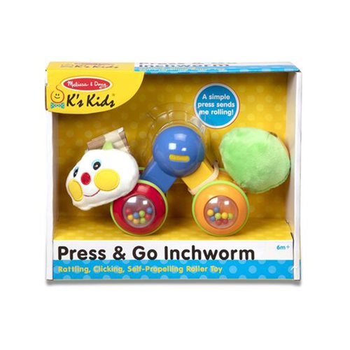Melissa & Doug Press & Go Inchworm Baby and Toddler Toy