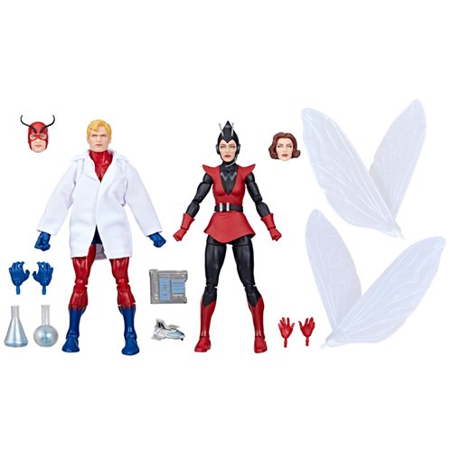 Avengers Marvel Legends Series Hank Pym (Giant-Man) and Janet Van Dyne (Wasp) 6-Inch Action Figure 2