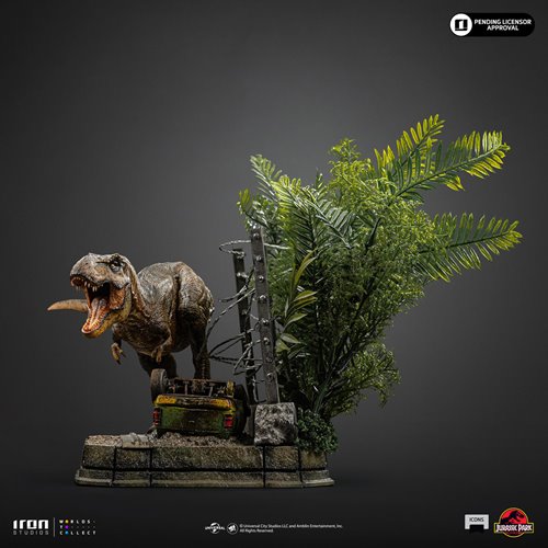 Jurassic Park T-Rex Breakout Set A Scene Icons Statue
