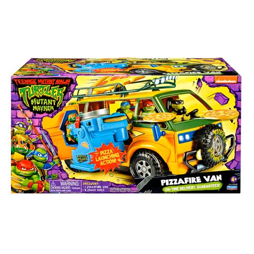 Teenage Mutant Ninja Turtles: Mutant Mayhem Movie PizzaFire Van with Pizza Throwing Action Vehicle