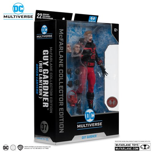 DC McFarlane Collector Edition Wave 11 #37 Guy Gardner Red Lantern Red Platinum Edition 7-Inch Scale