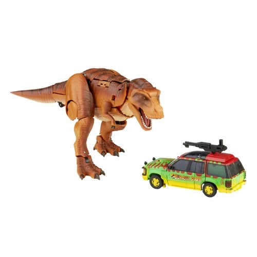 Jurassic Park Transformers Mash-Up Tyrannocon Rex and Autobot JP93 Set, Not Mint