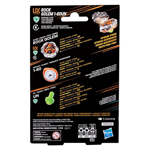 Beyblade X Rock Golem 1-60UN UX Starter Pack Set