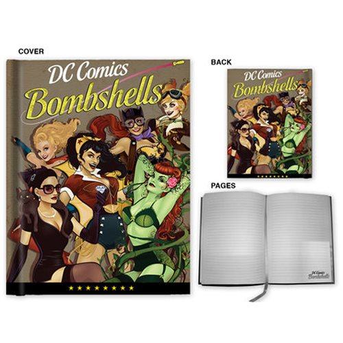 DC Comics Bombshells Glitter Hardcover Journal