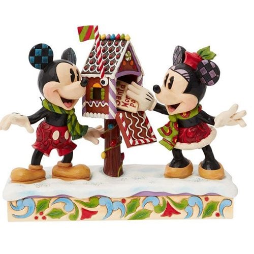 Disney Traditions Mickey & Minnie Letters by Jim Shore Statue