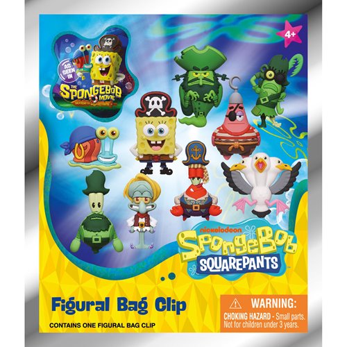 The SpongeBob SquarePants Movie 3D Foam Bag Clip Random 6-Pack