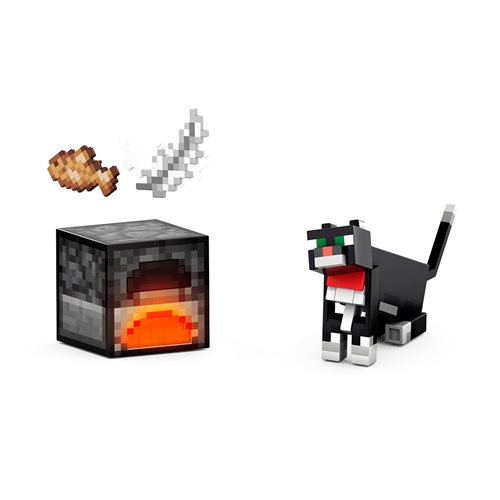 Minecraft Diamond Level Tuxedo Cat Action Figure
