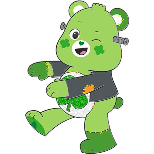 Care Bears Halloween Frankenstein Good Luck Bear Glow-in-the-Dark Enamel Pin - Entertainment Earth E